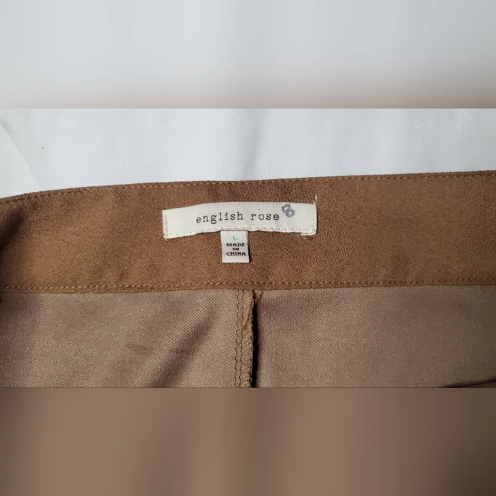 English Rose Tan Studded Mini Skirt Size:L